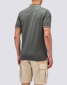BRICE COTTON PIQUÉ POLO SHIRT WITH TRICOLOUR DETAILS