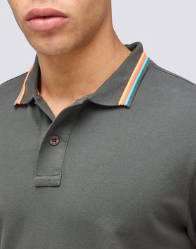 BRICE COTTON PIQUÉ POLO SHIRT WITH TRICOLOUR DETAILS