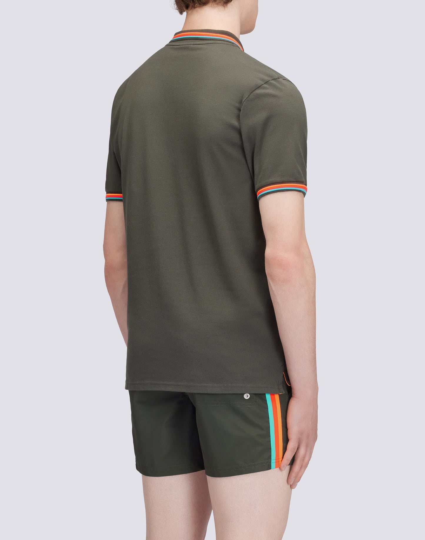 BRICE COTTON PIQUÉ POLO SHIRT WITH TRICOLOUR DETAILS