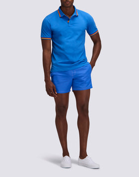 BRICE COTTON PIQUÉ POLO SHIRT WITH TRICOLOUR DETAILS