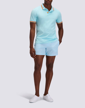 BRICE COTTON PIQUÉ POLO SHIRT WITH TRICOLOUR DETAILS