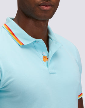BRICE COTTON PIQUÉ POLO SHIRT WITH TRICOLOUR DETAILS