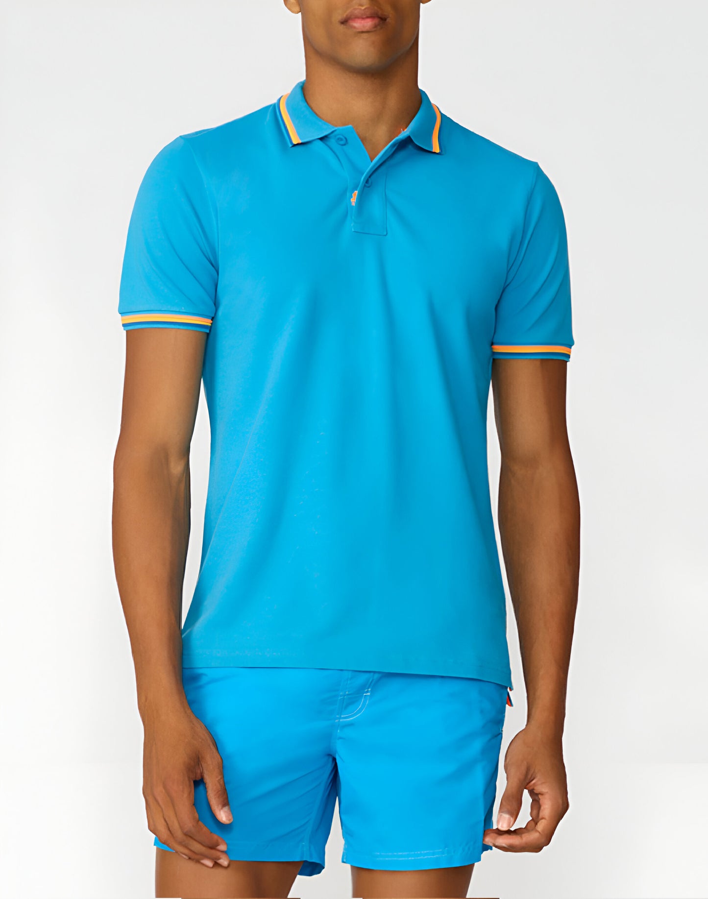 BRICE COTTON PIQUÉ POLO SHIRT WITH TRICOLOUR DETAILS