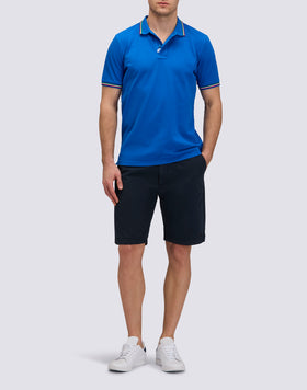 BRICE COTTON PIQUÉ POLO SHIRT WITH TRICOLOUR DETAILS