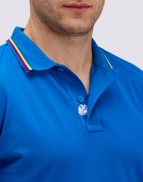 BRICE COTTON PIQUÉ POLO SHIRT WITH TRICOLOUR DETAILS