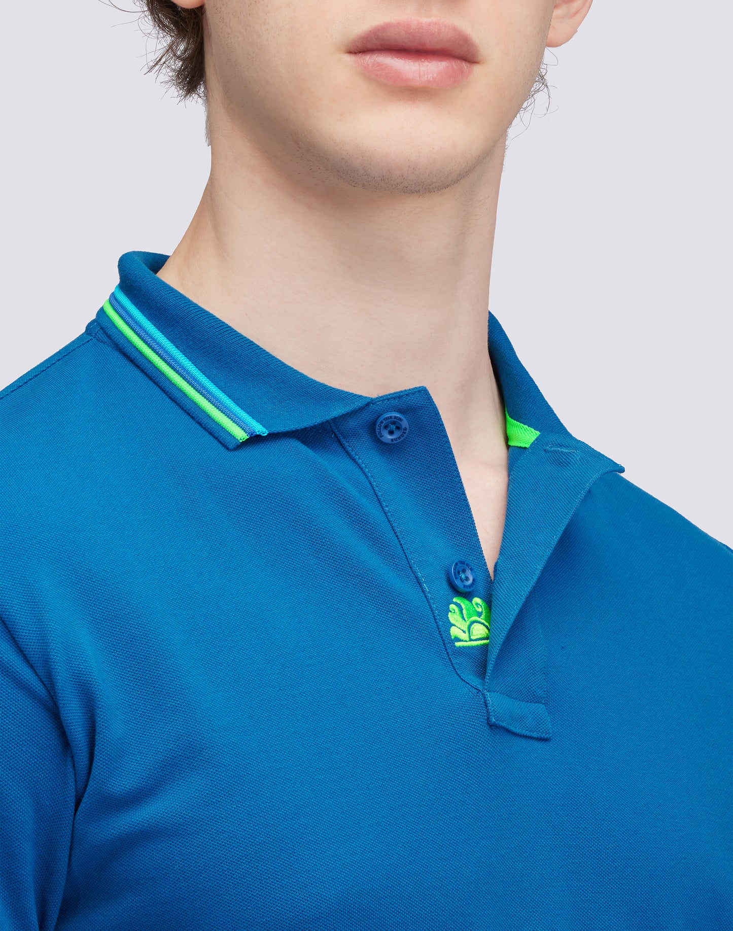 BRICE COTTON PIQUÉ POLO SHIRT WITH TRICOLOUR DETAILS