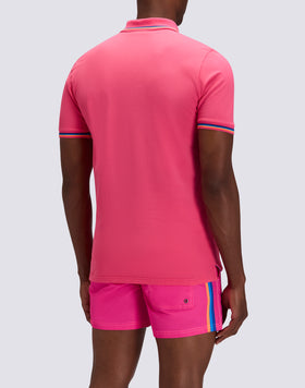 BRICE COTTON PIQUÉ POLO SHIRT WITH TRICOLOUR DETAILS