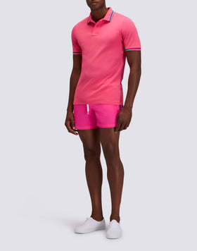 BRICE COTTON PIQUÉ POLO SHIRT WITH TRICOLOUR DETAILS