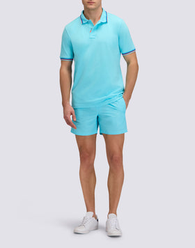 BRICE COTTON PIQUÉ POLO SHIRT WITH TRICOLOUR DETAILS