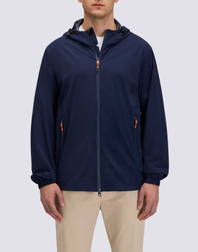 MEN'S FULL-ZIP NYLON HOODED JACKET