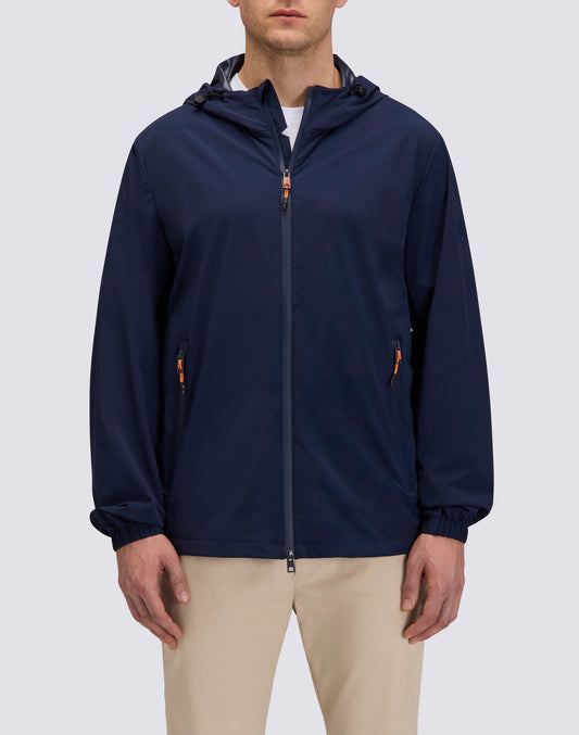 MEN'S FULL-ZIP NYLON HOODED JACKET