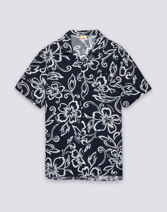 MEN'S PRINTED VISCOSE POPLIN SHIRT