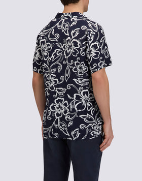 MEN'S PRINTED VISCOSE POPLIN SHIRT