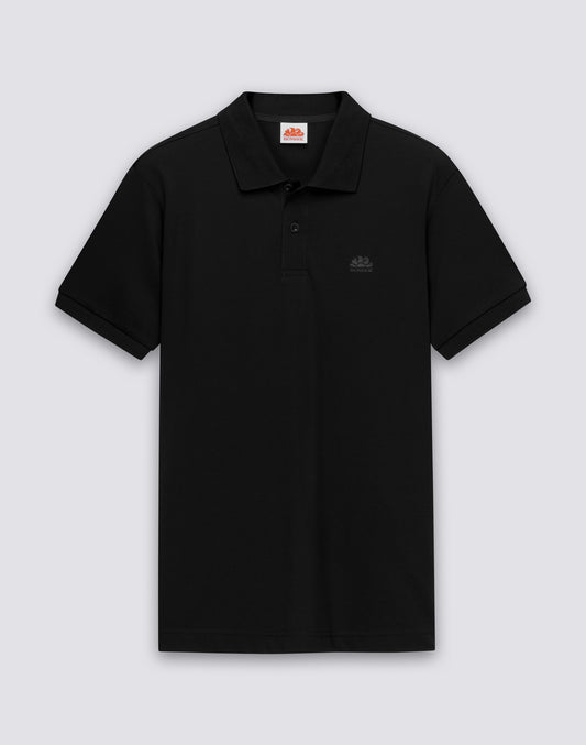 MEN'S PIQUET COTTON POLO SHIRT WITH STRIPED COLLAR AND CUFFS