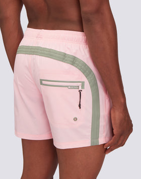SHORT STRETCHED SWIM SHORTS WITH AN ELASTICATED WAISTBAND