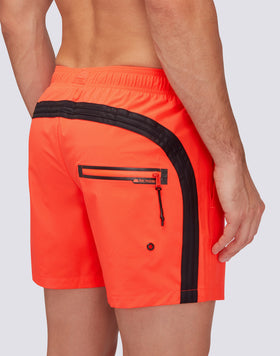 SHORT STRETCHED SWIM SHORTS WITH AN ELASTICATED WAISTBAND