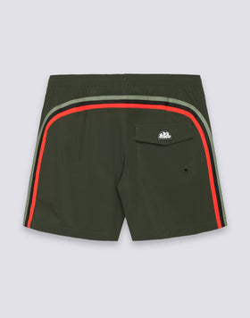 SWIM SHORTS WITH STRETCH FABRIC AND REMOVABLE POUCH