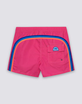 ICONIC TAFFETA MEN'S SHORT SWIMSHORTS WITH SEMI-ELASTIC WAIST