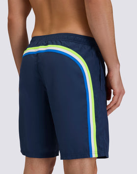 MEN'S SEMI-ELASTIC LONG-WAIST SWIMSHORTS IN REPREVE® RECYCLED POLYESTER