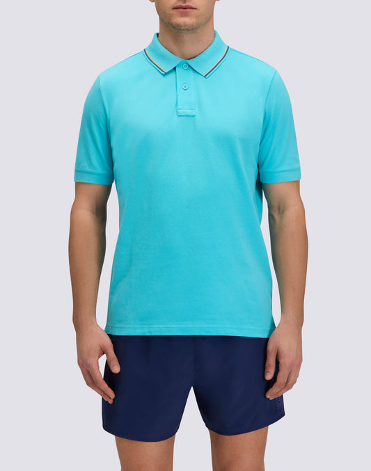 PIMA PIQUÉ COTTON POLO SHIRT WITH EMBROIDERED LOGO