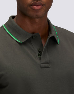 MEN'S PIMA COTTON PIQUET POLO SHIRT WITH EMBROIDERED LOGO