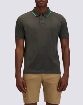 MEN'S PIMA COTTON PIQUET POLO SHIRT WITH EMBROIDERED LOGO