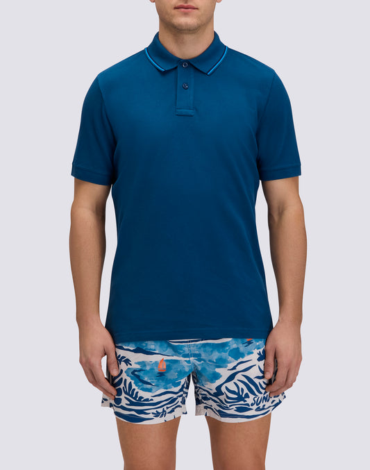 MEN'S PIMA COTTON PIQUET POLO SHIRT WITH EMBROIDERED LOGO