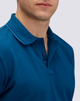 MEN'S PIMA COTTON PIQUET POLO SHIRT WITH EMBROIDERED LOGO