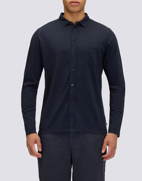 GARMENT DYED COTTON JERSEY SHIRT