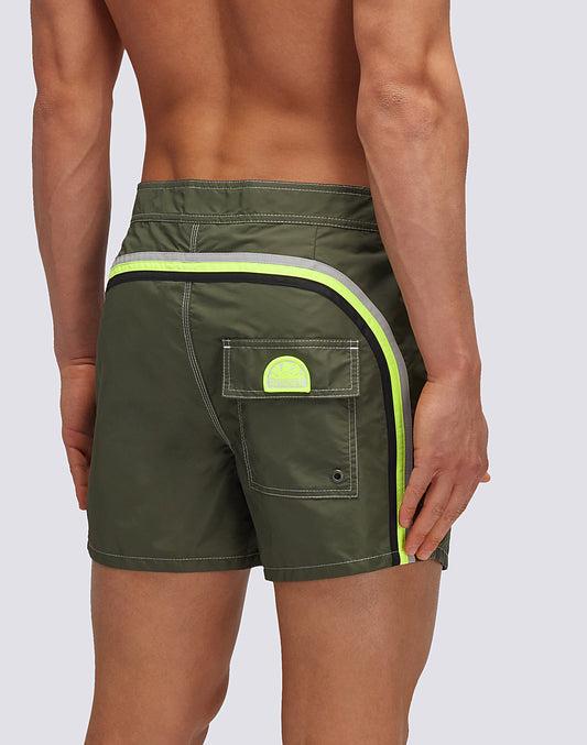 ICONIC TAFFETA FIXED WAIST SHORT SWIMSHORTS