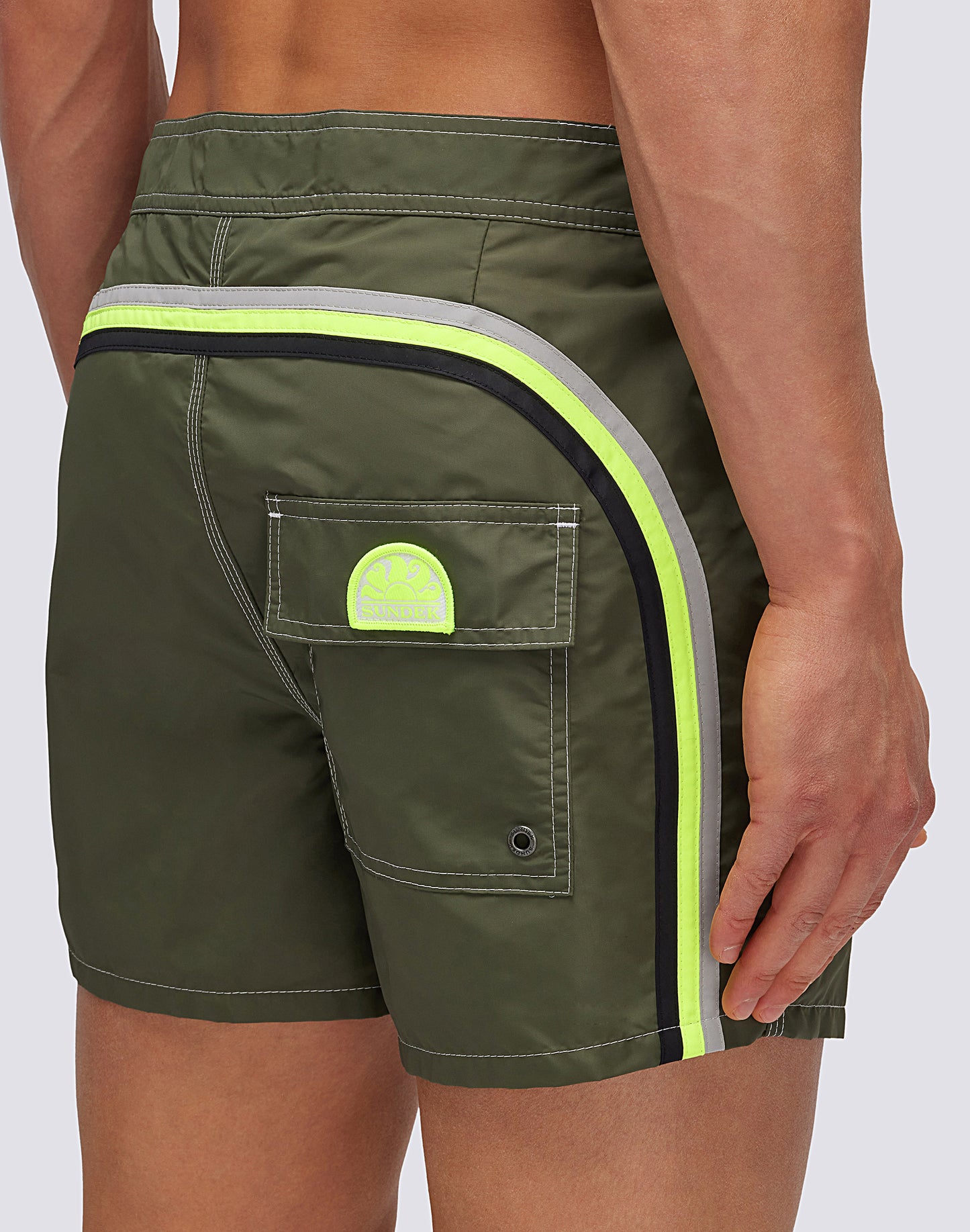 ICONIC TAFFETA FIXED WAIST SHORT SWIMSHORTS