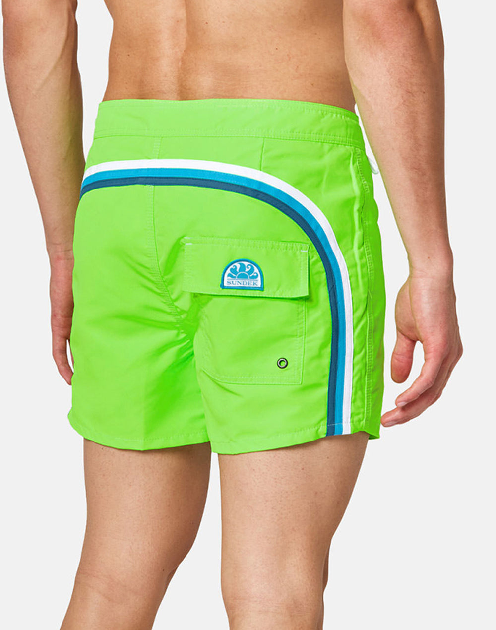 ICONIC TAFFETA FIXED WAIST SHORT SWIMSHORTS