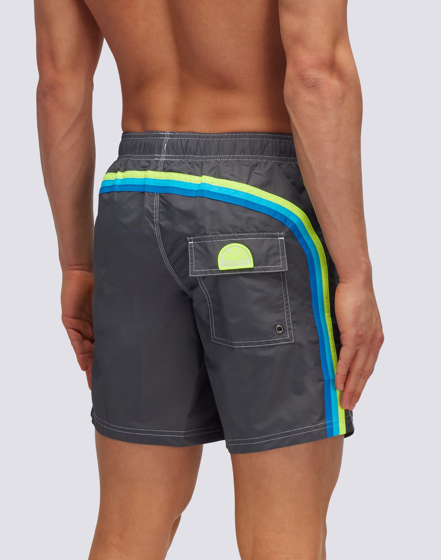 ICONIC TAFFETA MID-LENGTH SWIM SHORTS WITH AN ELASTICATED WAISTBAND