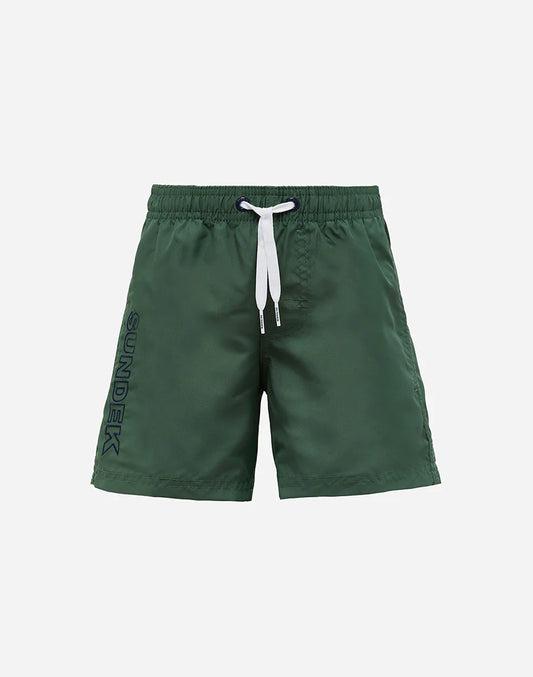 SHORT SWIM SHORTS WITH AN ELASTICATED WAISTBAND