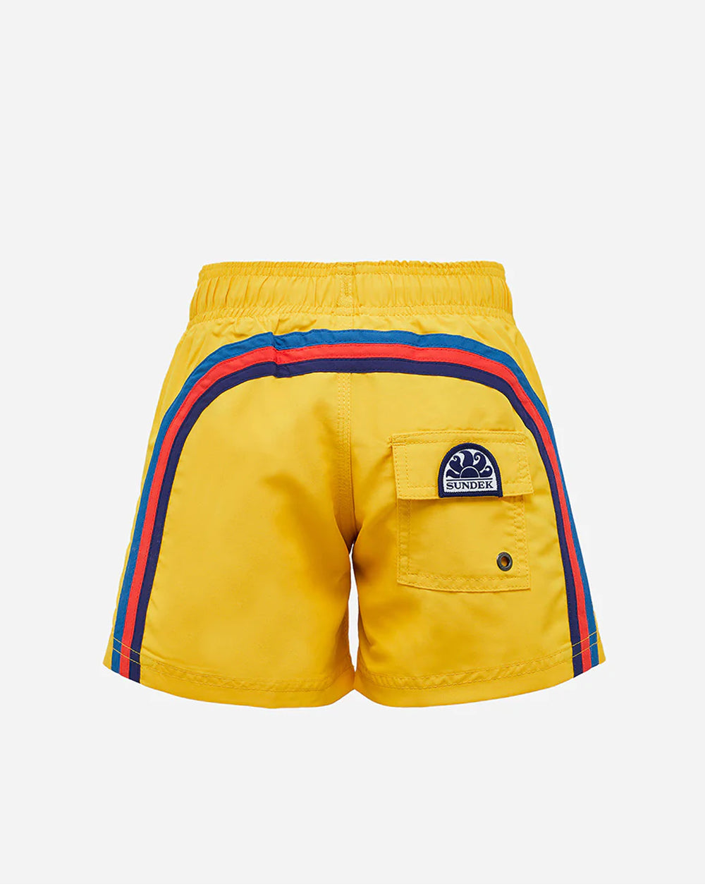 SHORT SWIM SHORTS WITH AN ELASTICATED WAISTBAND