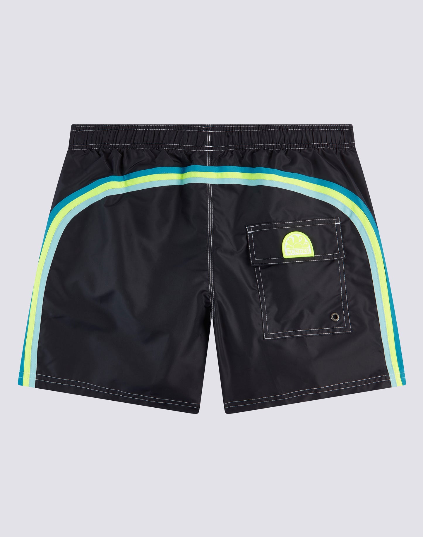 ICONIC TAFFETA STRETCH WAIST SWIM TRUNKS