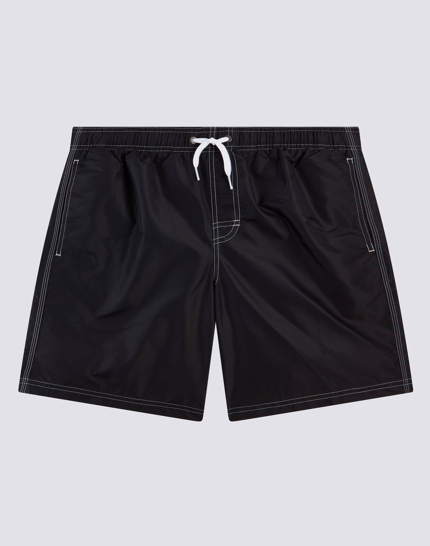 ICONIC TAFFETA STRETCH WAIST MID-LENGTH SWIM SHORTS