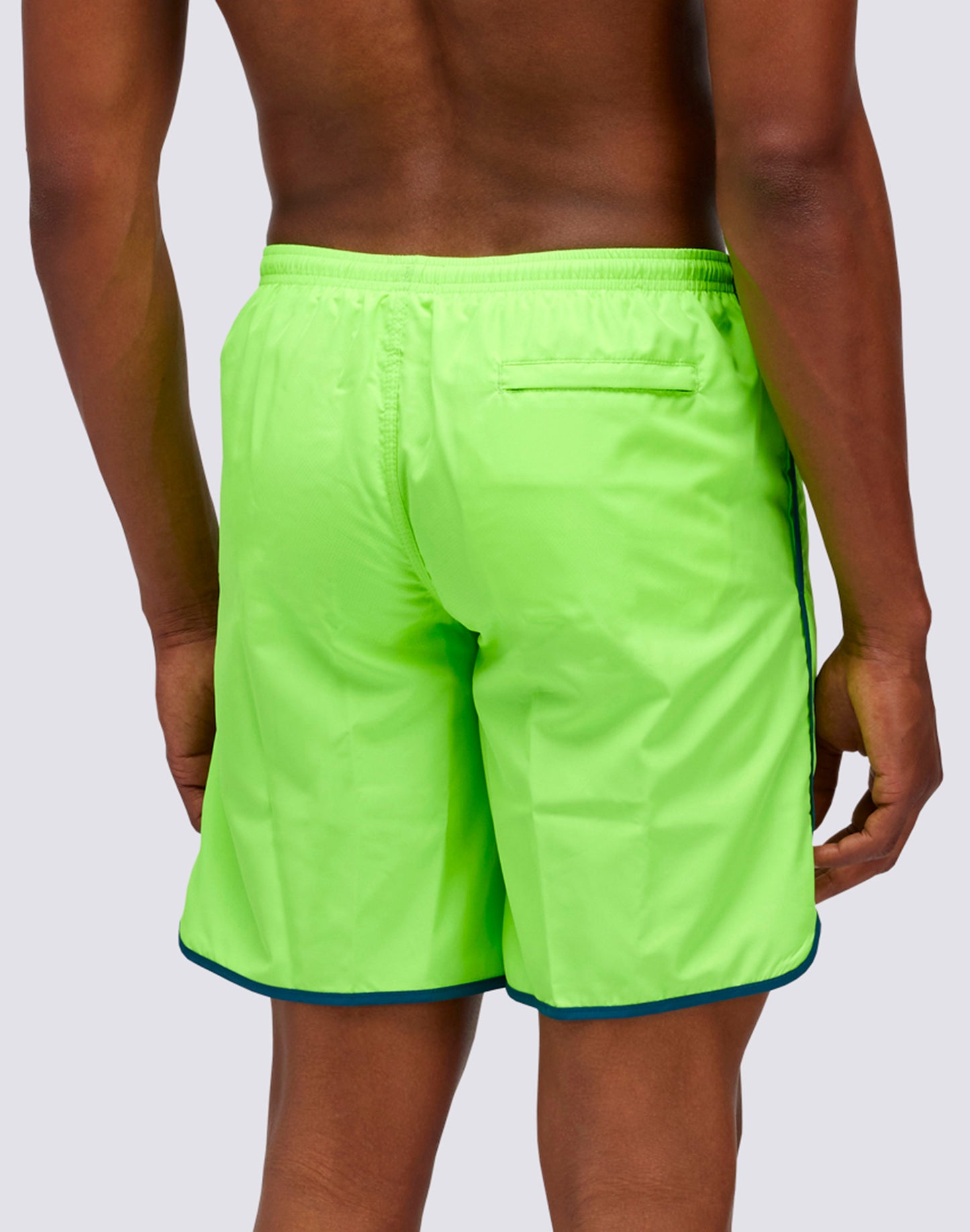 LIGHT POLY LONG SWIM SHORTS WITH AN ELASTICATED WAISTBAND