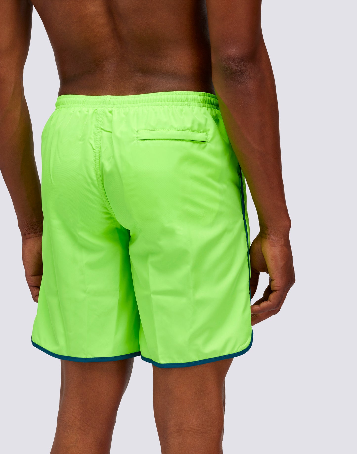 LIGHT POLY LONG SWIM SHORTS WITH AN ELASTICATED WAISTBAND