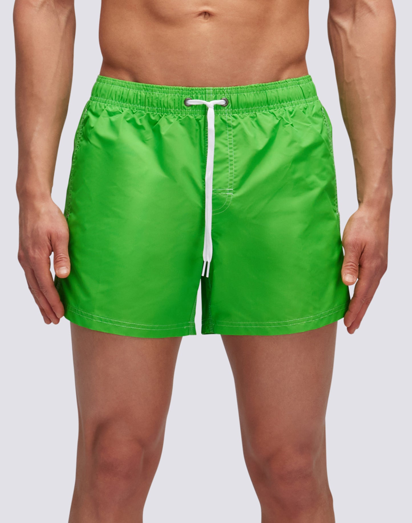 ICONIC TAFFETA STRETCH WAIST SWIM TRUNKS