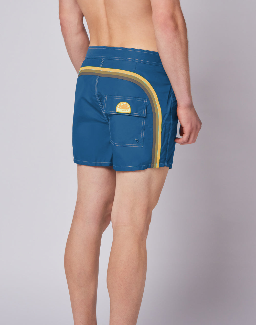 ICONIC TAFFETA SHORT SWIM SHORTS WITH A FIXED WAISTBAND