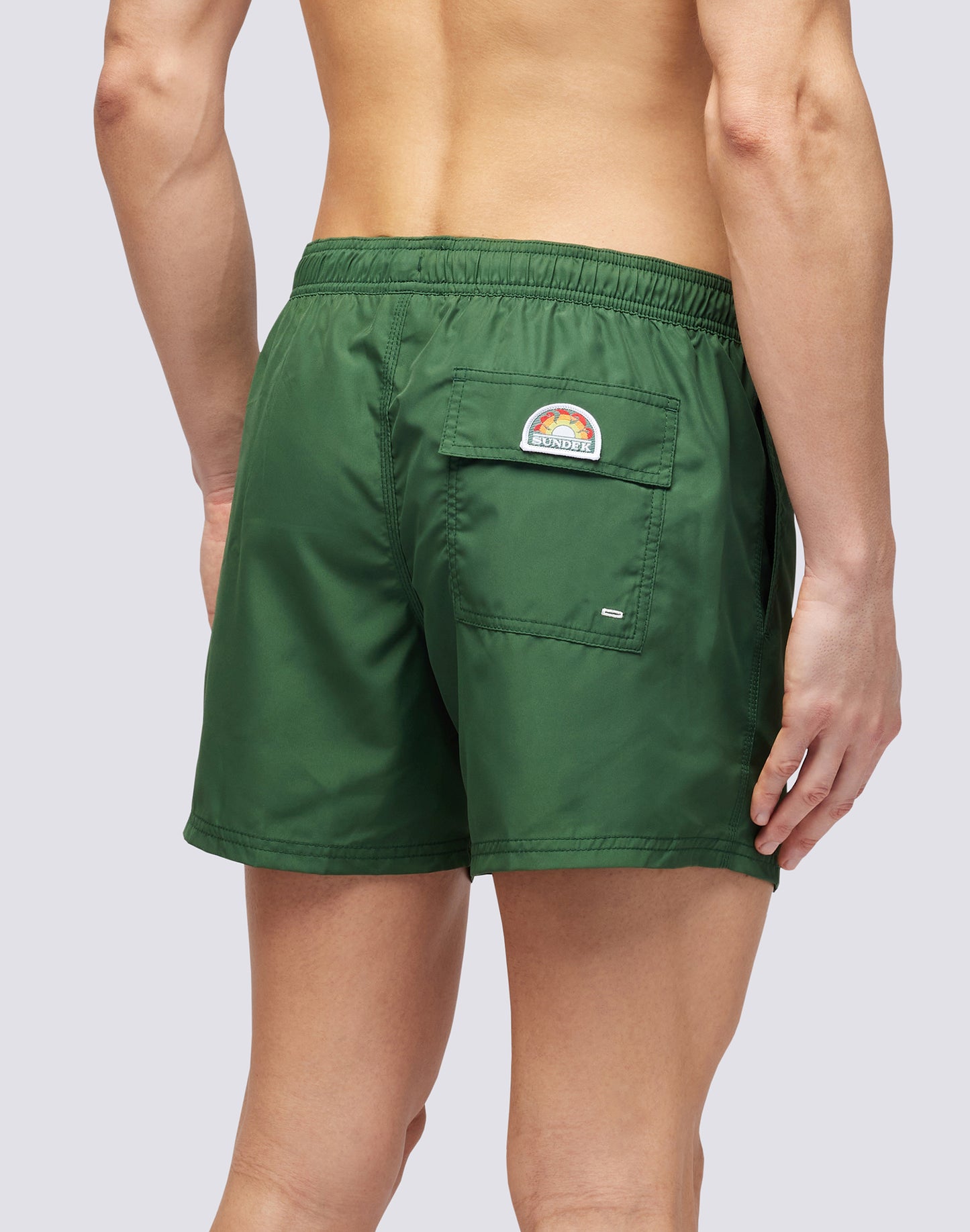 SHORT SWIMSHORTS WITH ELASTIC WAIST IN REPREVE® RECYCLED POLYESTER