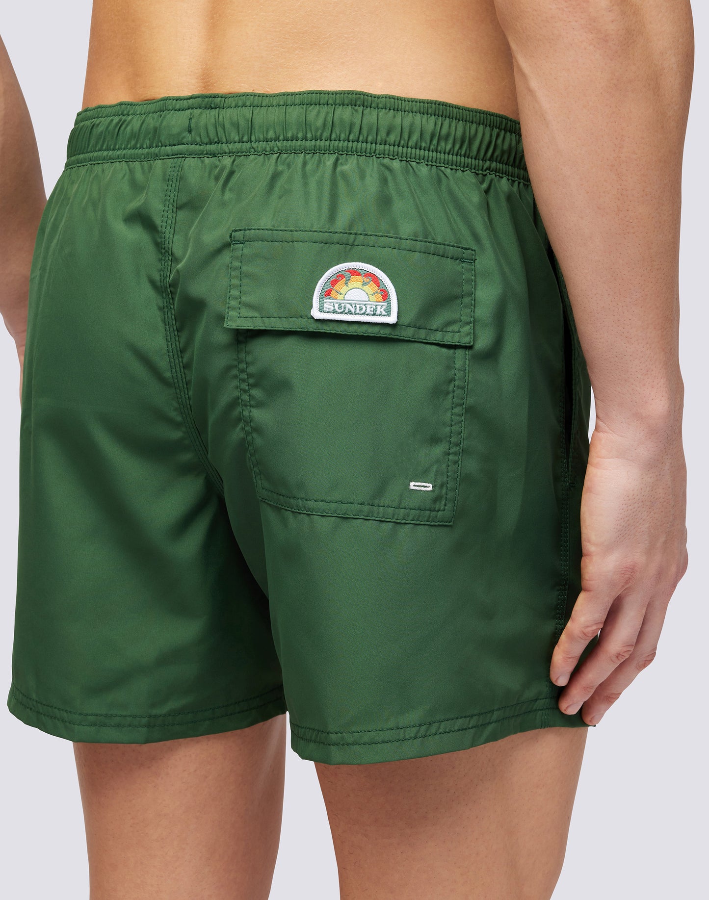 SHORT SWIMSHORTS WITH ELASTIC WAIST IN REPREVE® RECYCLED POLYESTER