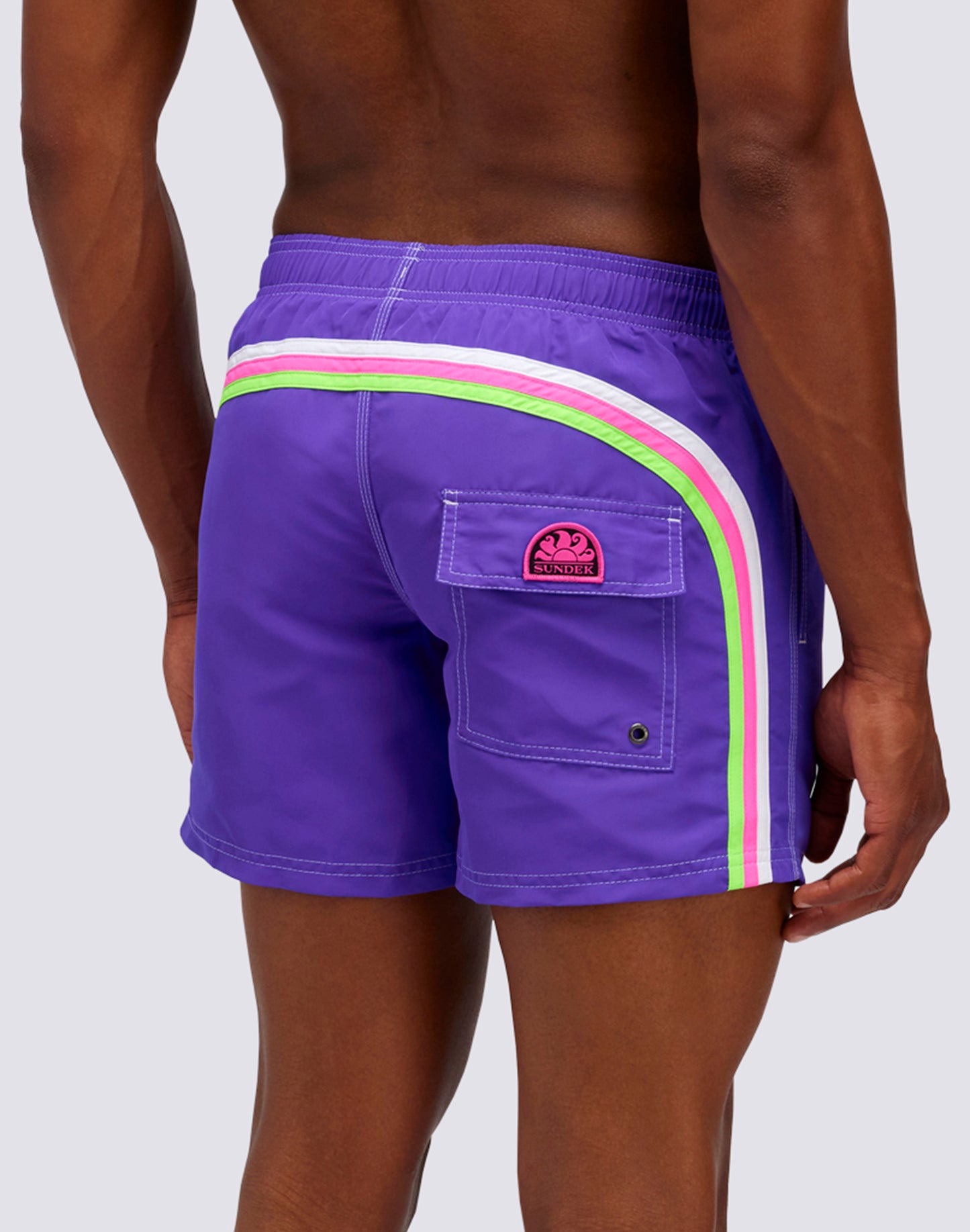 PURPLE FLUO MEN'S SWIMSHORTS