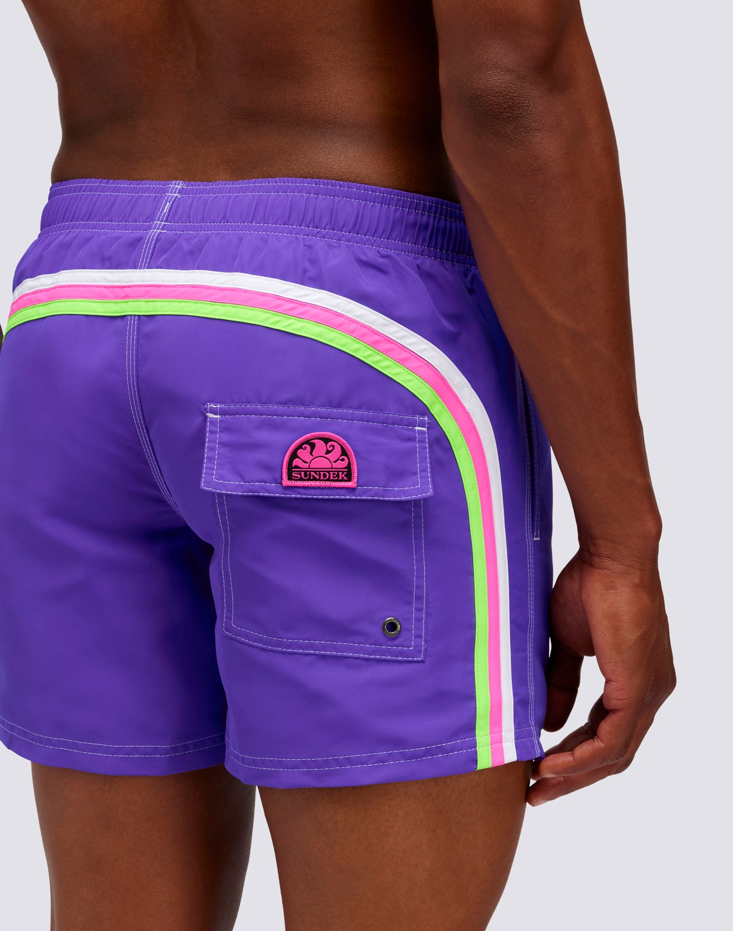 PURPLE FLUO MEN'S SWIMSHORTS