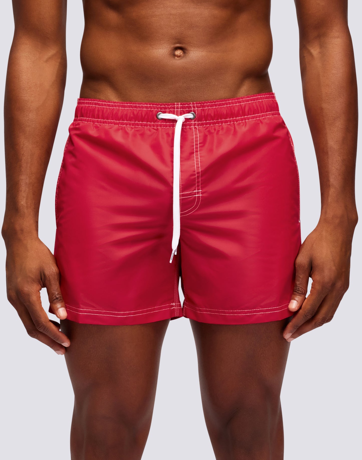 SHORT SWIM SHORTS WITH AN ELASTICATED WAISTBAND ICONIC TAFFETA SPAIN FLAG