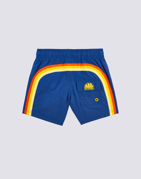CRINKLED SHORT ELASTIC WAIST SWIMSUIT