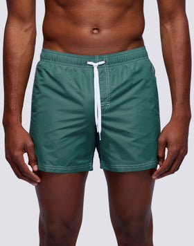 ICONIC TAFFETA STRETCH WAIST SHORT SWIM TRUNKS