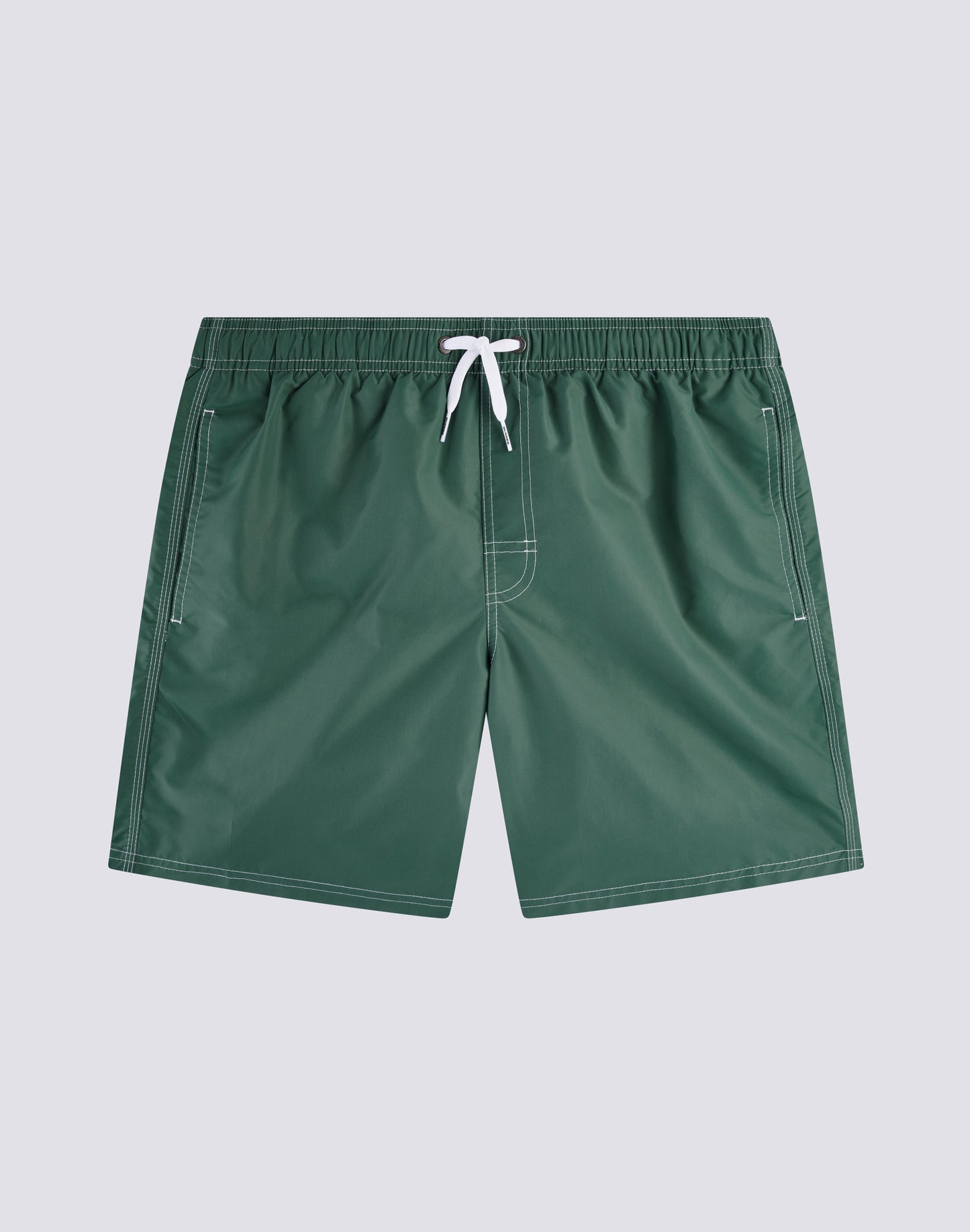 ICONIC TAFFETA STRETCH WAIST MID-LENGTH SWIM TRUNKS