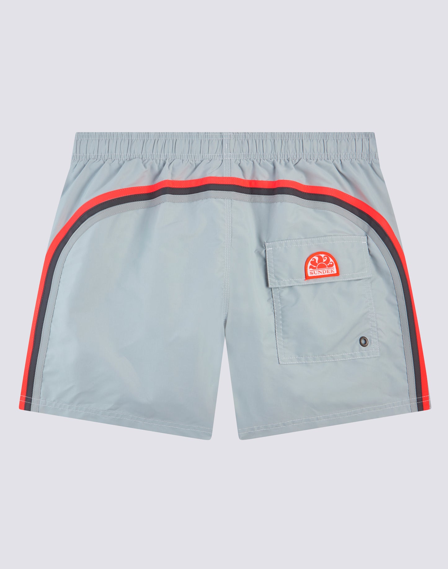 ICONIC TAFFETA STRETCH WAIST SHORT SWIM TRUNKS